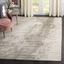 Beige Abstract Handmade Wool and Viscose Area Rug, 8' x 10'