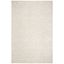 Cream Hand-Knotted Wool and Viscose 6' x 9' Area Rug