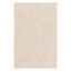 Cream Hand-Knotted Wool and Viscose 6' x 9' Area Rug