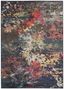 Luxurious Square Red Synthetic 47" Stain-Resistant Area Rug