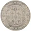 Elsdon 9' Round Grey Floral Synthetic Area Rug