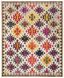 Ivory & Multicolor Boho Diamond 8' x 10' Washable Area Rug