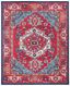 Vibrant Red Floral 8' x 10' Easy-Care Synthetic Area Rug