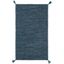 Coastal Charm Handwoven Cotton Blue Flatweave Rug - 2' x 3'