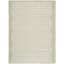 Ivory and Light Green Hand-Crafted Cotton 9' x 12' Flatweave Rug