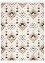 Ivory and Brown Diamond Shag 8' x 10' Area Rug