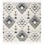 Ivory and Grey Diamond Shag Square Area Rug