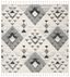 Ivory and Grey Diamond Shag Square Area Rug