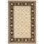 Ivory and Black Tufted Wool 4' x 6' Area Rug