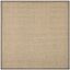 Coastal Breeze Square Beige Cotton & Synthetic 7' Area Rug