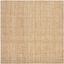 Handwoven Natural Jute Square Rug, 3' x 3', Natural