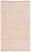 Ivory Flat Woven Handmade Wool Area Rug, 4' x 6'