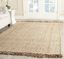 Handmade Ivory Chevron Jute Area Rug with Fringe, 9' x 12'