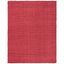 Handwoven Red Cotton Basket Weave Area Rug, 9' x 12'