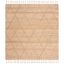 Hand-Knotted Natural Jute 4' Square Non-Slip Area Rug