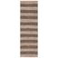 Black and Natural Flat Woven Cotton Runner Rug