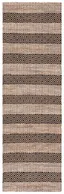 Black and Natural Flat Woven Cotton Runner Rug