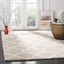 Light Gray and Ivory Quatrefoil Shag Area Rug 4' x 6'