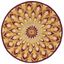 Handmade Tufted Rust & Gold Wool Round Rug - 3'