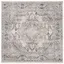 Elegant Gray Medallion 10' Square Synthetic Area Rug