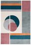 Abstract Multicolor Synthetic Stain-Resistant Area Rug