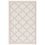 Ivory/Beige Geometric Easy-Care Synthetic 3' x 5' Outdoor Rug