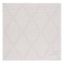 Cream Beige Geometric Braided Square Indoor Outdoor Rug