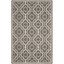 Courtyard Chic 59" Grey Synthetic Rectangular Easy-Care Rug