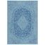 Navy & Aqua Synthetic 9' x 12' Easy-Care Outdoor Rug