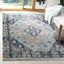 Blue and Gray Geometric 9' x 12' Synthetic Area Rug