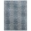 Navy and Grey Viscose Chenille Leopard Print Rug 2' x 3'