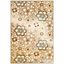 Beige and Taupe Floral Viscose Chenille Area Rug 5'3" x 7'6"