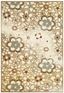 Taupe and Beige Floral Viscose Chenille Area Rug