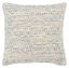 Parvati Blue Distressed Geometric Cotton Accent Pillow