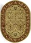 Ivory and Rust Oval Hand-Tufted Wool Area Rug 4'6" x 6'6"