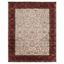 Ivory and Rust Hand-Tufted Wool Persian Area Rug 6' x 9'