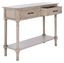 Peyton 40'' Off-White and Brown Wood Console Table with Storage