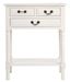 Primrose Distressed White Metal & Wood Console Table with Storage