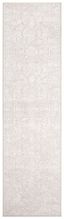 Cream Ivory Floral Synthetic Runner Rug, 2'3" x 14'