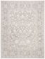 Elegant Beige and Cream Floral Synthetic Area Rug, 10' x 14'