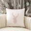 Blush Velvet Reindeer Christmas Throw Pillow