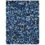 Handmade Blue Tufted Shag Rectangular Area Rug 45" x 27"