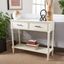 Ryder Distressed White 2-Drawer Console Table with Shelf