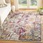 Gray Multicolor Floral Motif Synthetic 9' x 12' Area Rug