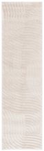 Ivory Geometric Pattern Stain-Resistant Runner Rug