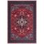 Red and Navy 9' x 12' Washable Viscose Chenille Rug