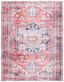 Red and Navy 10' x 14' Machine-Washable Viscose Area Rug