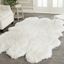 Handmade White Sheepskin Fur Shag Rug, 4' x 6'