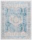 Rectangular 9' x 12' Blue Abstract Stain-Resistant Synthetic Rug