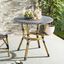 Navy and White Small Rattan Bistro Table